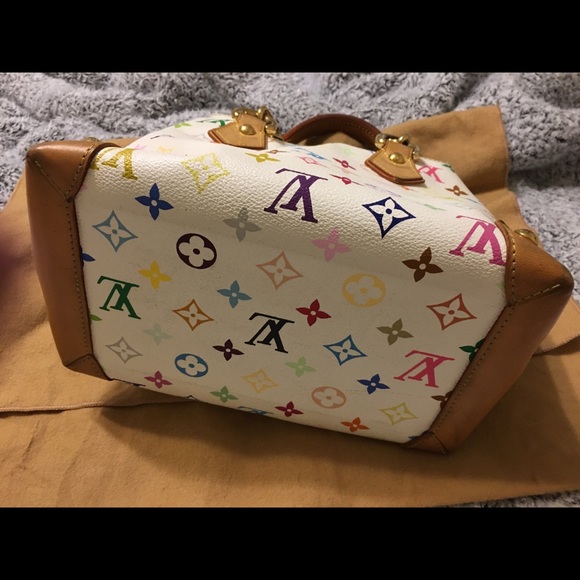 Louis Vuitton Takashi Murakami Multicolore AUDRA tote EUC A+ - Picture 2 of 11